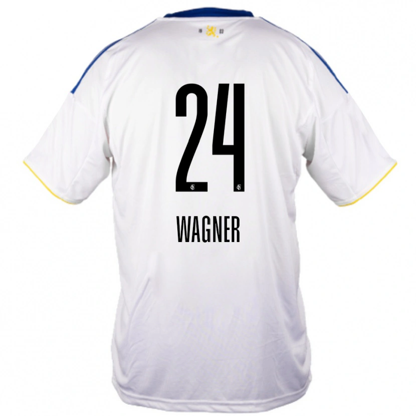 Danxen Herren Emma Wagner #24 Weiß Blau Gelb Auswärtstrikot Trikot 2025/26 T-Shirt Österreich