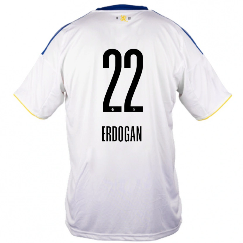 Danxen Herren Batuhan Erdogan #22 Weiß Blau Gelb Auswärtstrikot Trikot 2025/26 T-Shirt Österreich