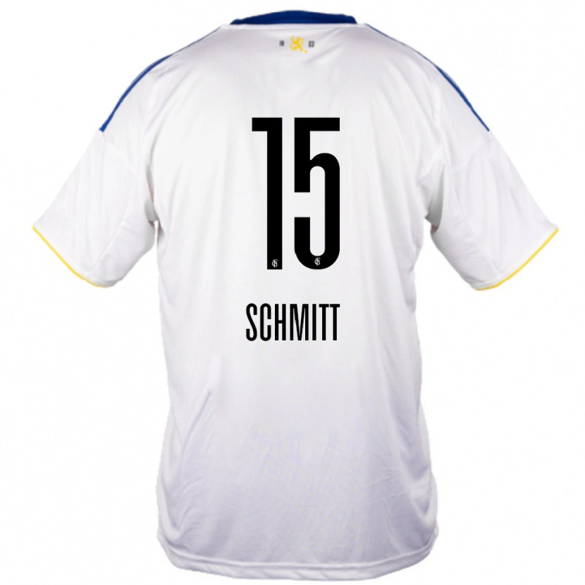 Danxen Herren Madita Schmitt #15 Weiß Blau Gelb Auswärtstrikot Trikot 2025/26 T-Shirt Österreich