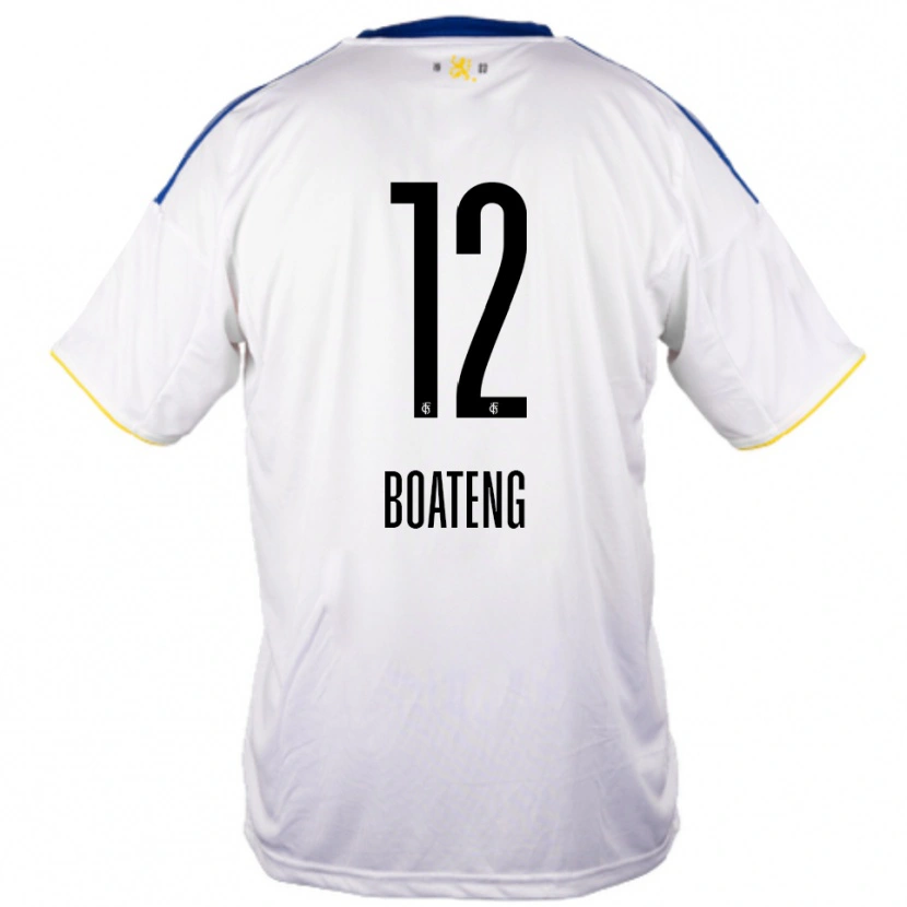 Danxen Herren Divine Boateng #12 Weiß Blau Gelb Auswärtstrikot Trikot 2025/26 T-Shirt Österreich