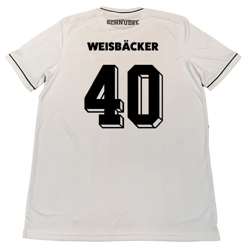 Danxen Herren Maximilian Weisbäcker #40 Weiß Schwarz Auswärtstrikot Trikot 2025/26 T-Shirt Österreich