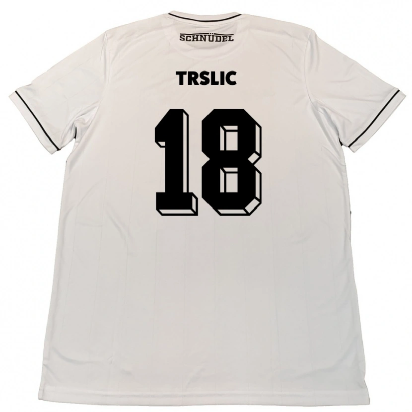 Danxen Herren Luca Trslic #18 Weiß Schwarz Auswärtstrikot Trikot 2025/26 T-Shirt Österreich