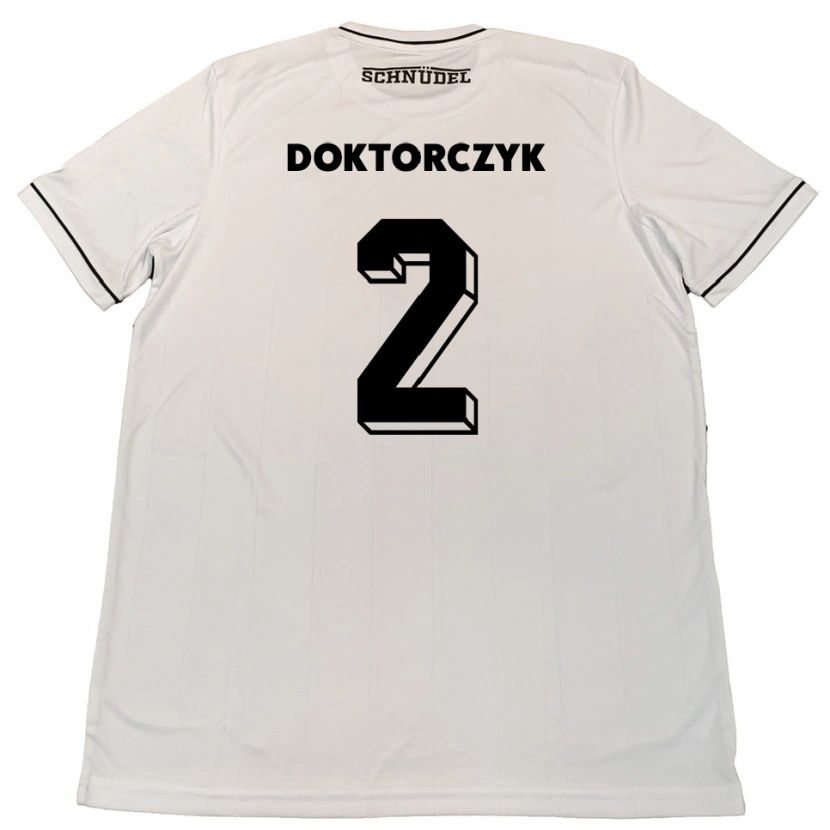 Danxen Herren Nick Doktorczyk #2 Weiß Schwarz Auswärtstrikot Trikot 2025/26 T-Shirt Österreich