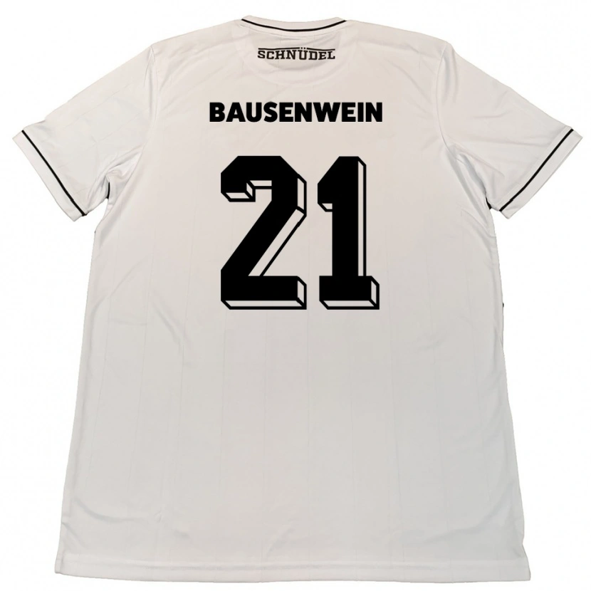 Danxen Herren Lauris Bausenwein #21 Weiß Schwarz Auswärtstrikot Trikot 2025/26 T-Shirt Österreich