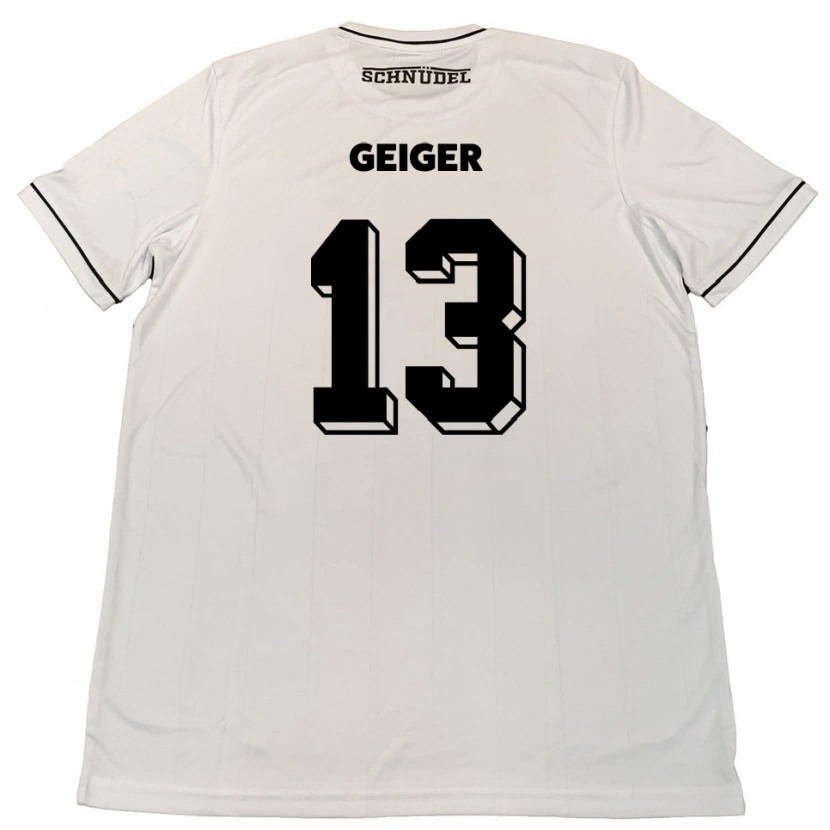 Danxen Herren Luca Geiger #13 Weiß Schwarz Auswärtstrikot Trikot 2025/26 T-Shirt Österreich