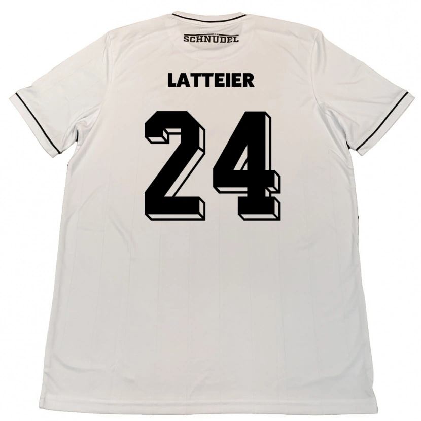 Danxen Herren Tim Latteier #24 Weiß Schwarz Auswärtstrikot Trikot 2025/26 T-Shirt Österreich