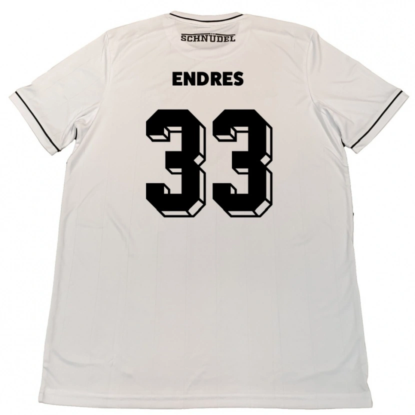 Danxen Herren Joshua Endres #33 Weiß Schwarz Auswärtstrikot Trikot 2025/26 T-Shirt Österreich