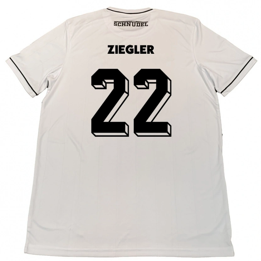 Danxen Herren Kevin Ziegler #22 Weiß Schwarz Auswärtstrikot Trikot 2025/26 T-Shirt Österreich