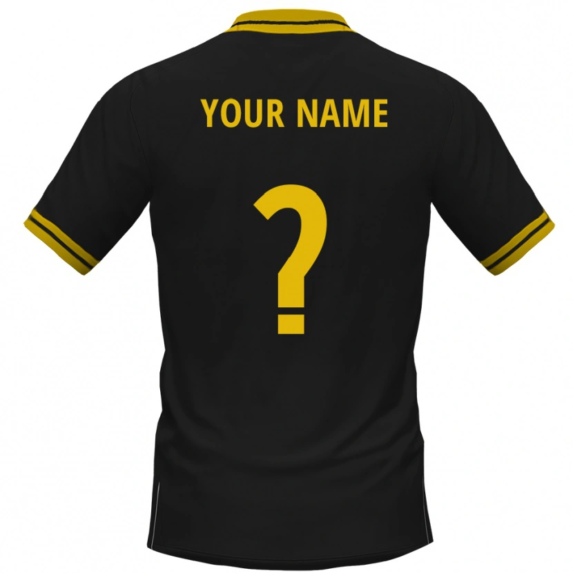 Danxen Herren Ihren Namen #0 Schwarz Gelb Auswärtstrikot Trikot 2025/26 T-Shirt Österreich