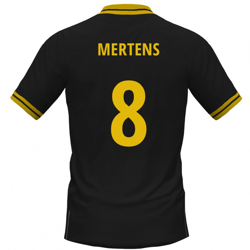 Danxen Herren Ben Mertens #8 Schwarz Gelb Auswärtstrikot Trikot 2025/26 T-Shirt Österreich