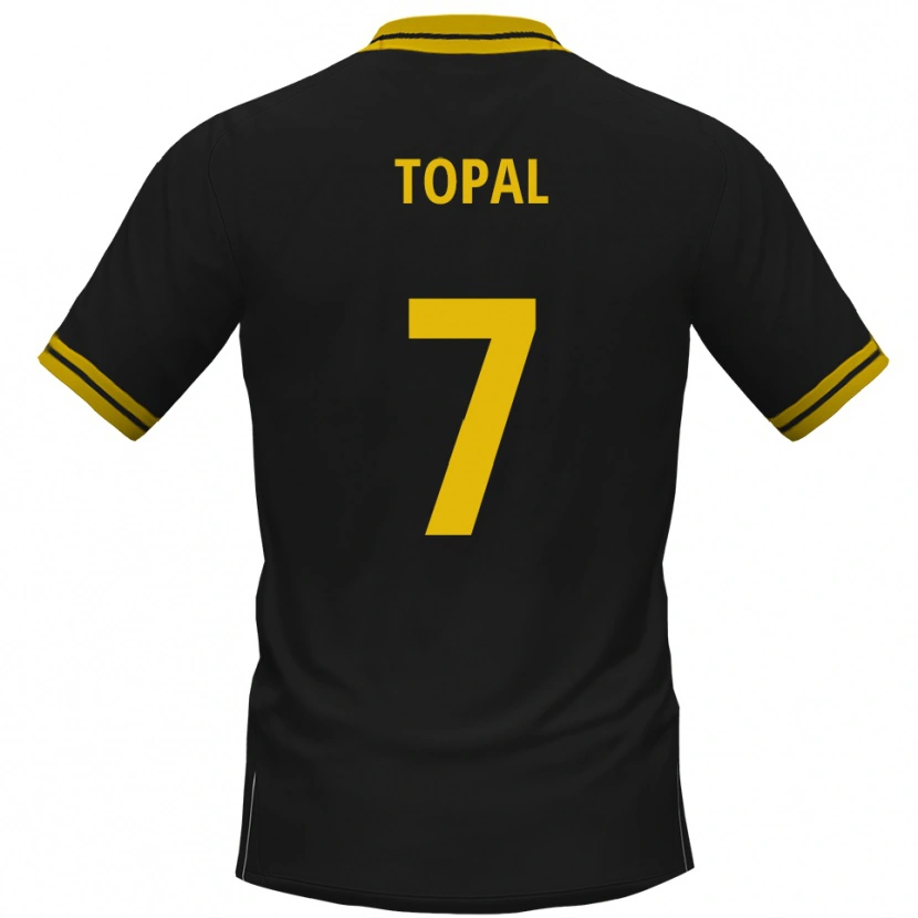 Danxen Herren Sidar Topal #7 Schwarz Gelb Auswärtstrikot Trikot 2025/26 T-Shirt Österreich