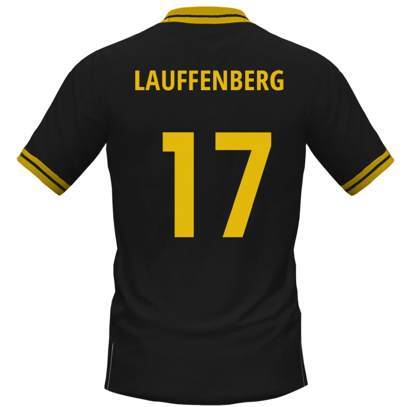 Danxen Herren Rene Lauffenberg #17 Schwarz Gelb Auswärtstrikot Trikot 2025/26 T-Shirt Österreich