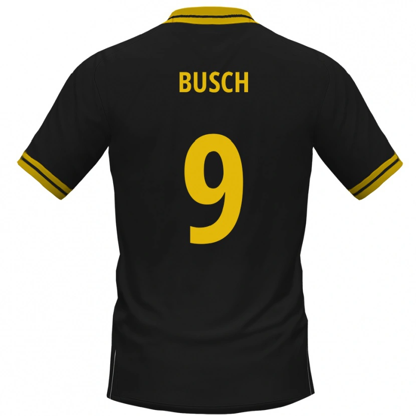 Danxen Herren Luis Busch #9 Schwarz Gelb Auswärtstrikot Trikot 2025/26 T-Shirt Österreich