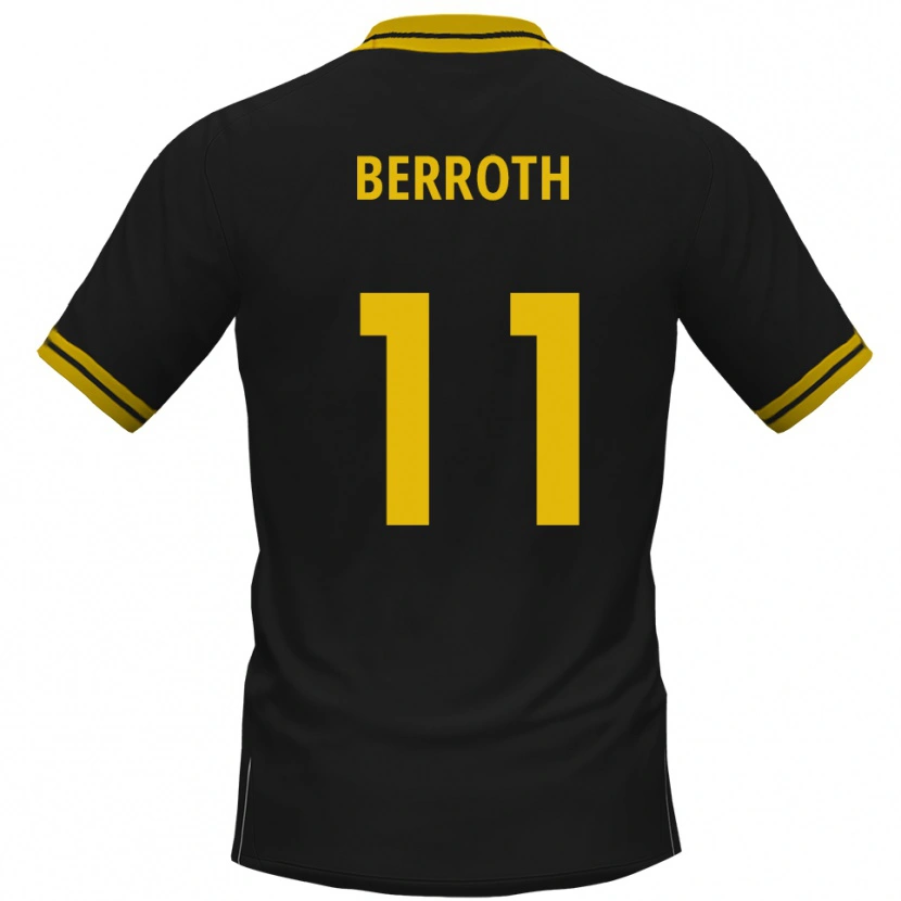 Danxen Herren Julius Berroth #11 Schwarz Gelb Auswärtstrikot Trikot 2025/26 T-Shirt Österreich
