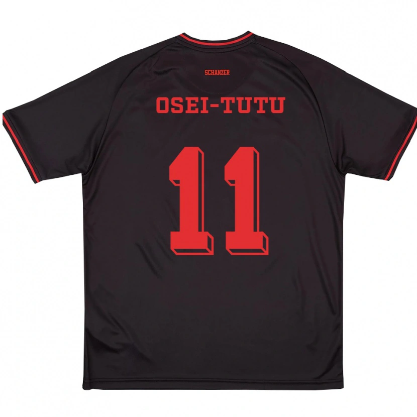 Danxen Herren Jason Osei-Tutu #11 Schwarz Rot Weiß Auswärtstrikot Trikot 2025/26 T-Shirt Österreich
