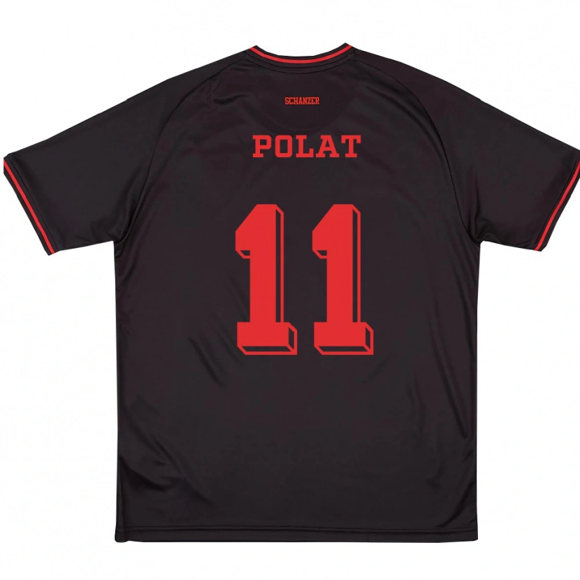 Danxen Herren Arel Polat #11 Schwarz Rot Weiß Auswärtstrikot Trikot 2025/26 T-Shirt Österreich