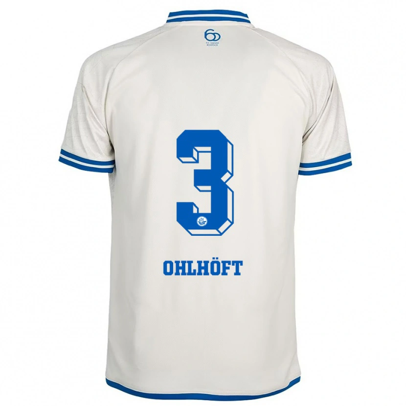 Danxen Herren Louis Ohlhöft #3 Weiß Blau Auswärtstrikot Trikot 2025/26 T-Shirt Österreich