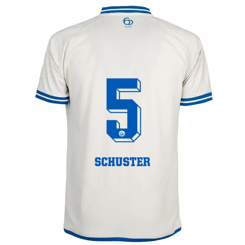 Danxen Herren Marco Schuster #5 Weiß Blau Auswärtstrikot Trikot 2025/26 T-Shirt Österreich