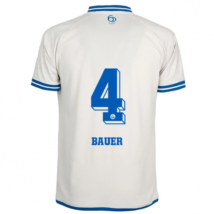 Danxen Herren Richard Bauer #4 Weiß Blau Auswärtstrikot Trikot 2025/26 T-Shirt Österreich