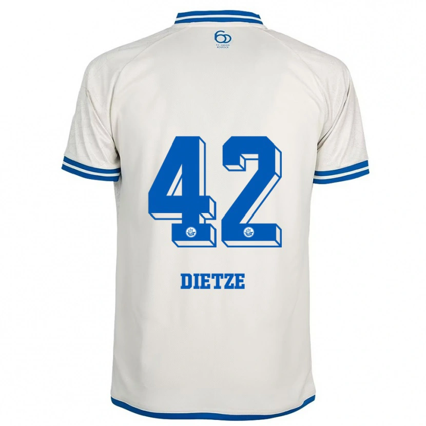 Danxen Herren Benno Dietze #42 Weiß Blau Auswärtstrikot Trikot 2025/26 T-Shirt Österreich