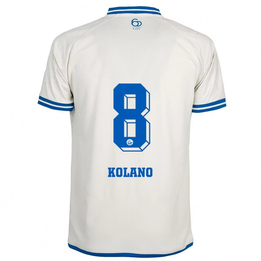 Danxen Herren Damian Kolano #8 Weiß Blau Auswärtstrikot Trikot 2025/26 T-Shirt Österreich