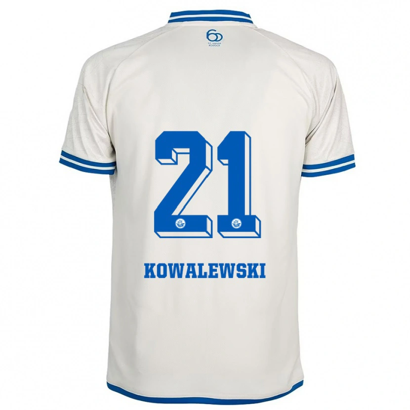 Danxen Herren Oskar Kowalewski #21 Weiß Blau Auswärtstrikot Trikot 2025/26 T-Shirt Österreich