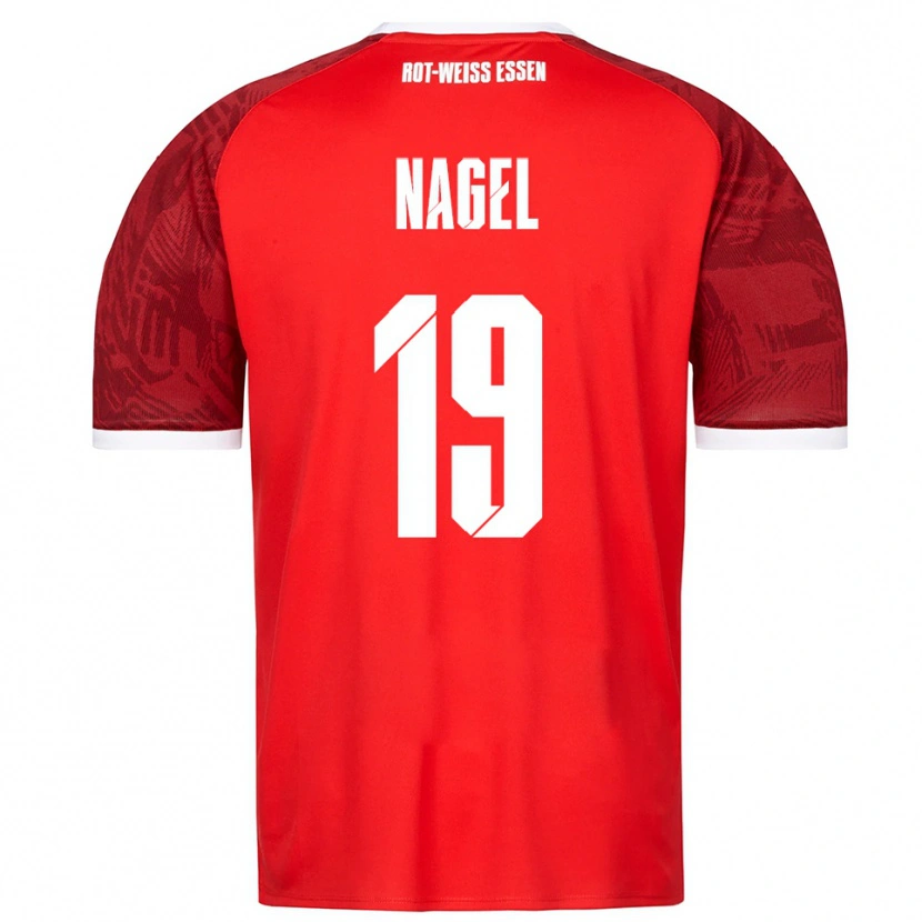 Danxen Herren Kjell-Luan Nagel #19 Rot Burgunder Weiß Auswärtstrikot Trikot 2025/26 T-Shirt Österreich