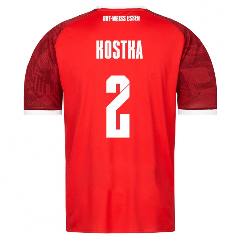 Danxen Herren Michael Kostka #2 Rot Burgunder Weiß Auswärtstrikot Trikot 2025/26 T-Shirt Österreich