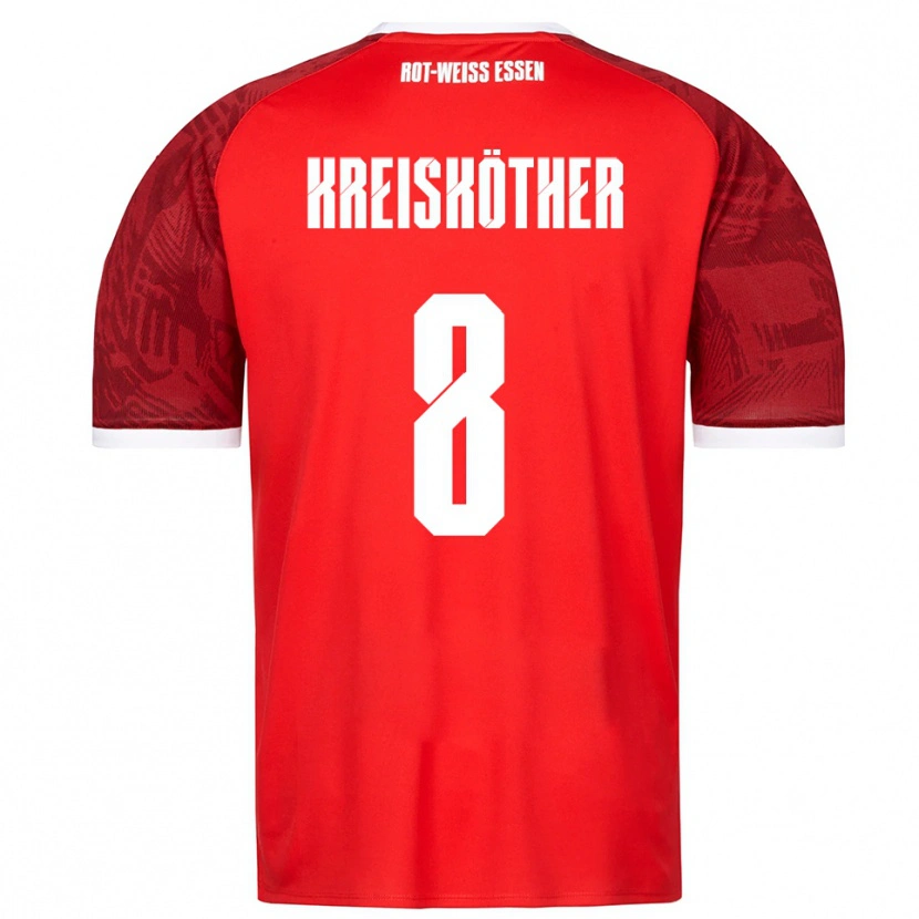 Danxen Herren Luiz-Simon Kreisköther #8 Rot Burgunder Weiß Auswärtstrikot Trikot 2025/26 T-Shirt Österreich