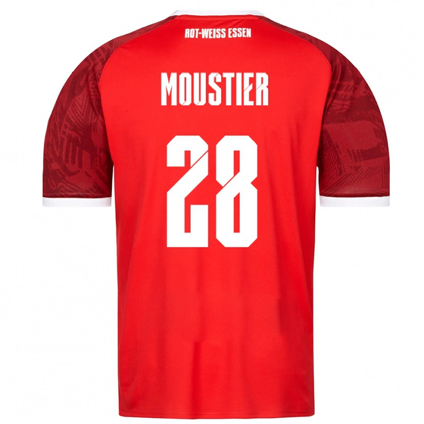 Danxen Herren Tom Moustier #28 Rot Burgunder Weiß Auswärtstrikot Trikot 2025/26 T-Shirt Österreich