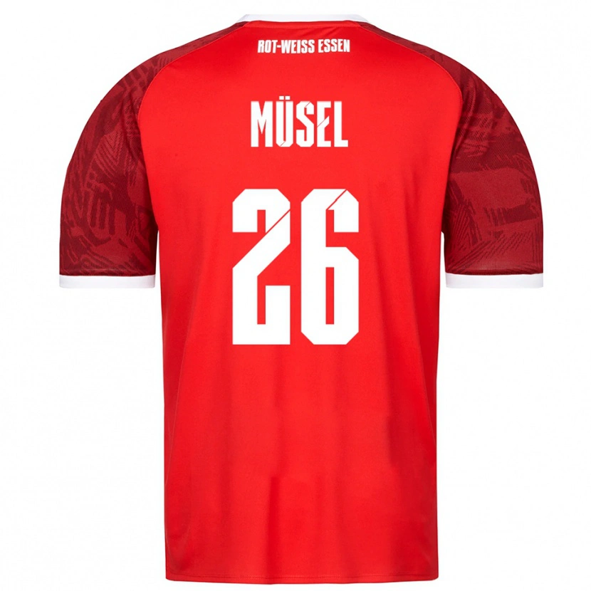 Danxen Herren Torben Müsel #26 Rot Burgunder Weiß Auswärtstrikot Trikot 2025/26 T-Shirt Österreich