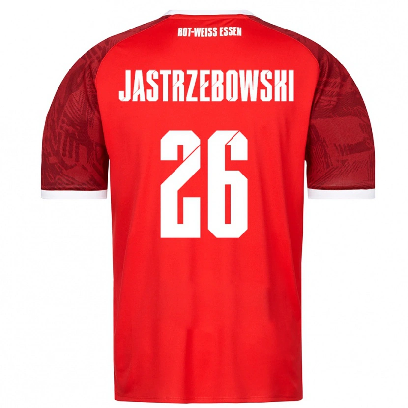 Danxen Herren Oliver Jastrzebowski #26 Rot Burgunder Weiß Auswärtstrikot Trikot 2025/26 T-Shirt Österreich