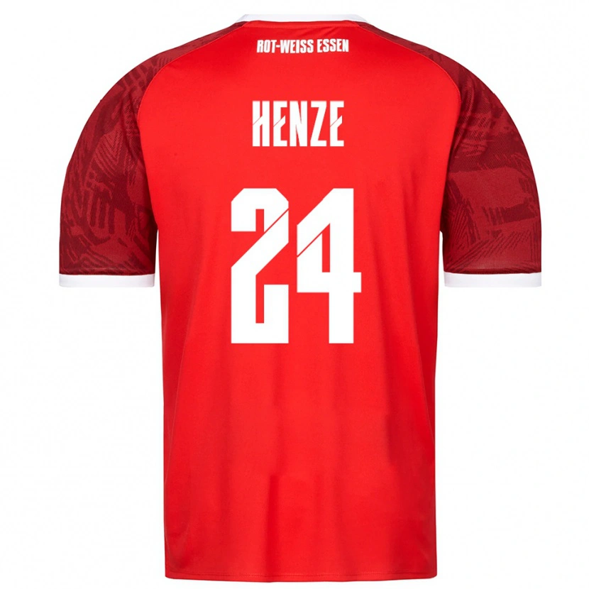 Danxen Herren Brandon-Louis Henze #24 Rot Burgunder Weiß Auswärtstrikot Trikot 2025/26 T-Shirt Österreich