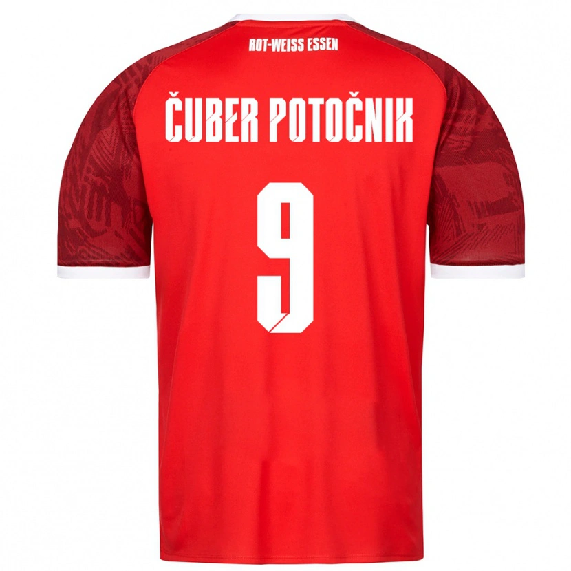 Danxen Herren Jaka Cuber Potocnik #9 Rot Burgunder Weiß Auswärtstrikot Trikot 2025/26 T-Shirt Österreich