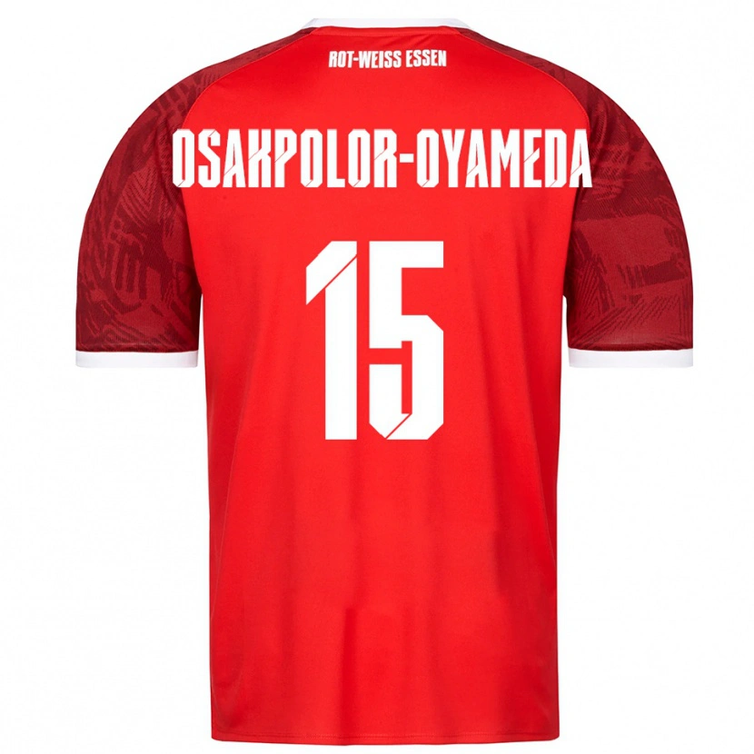 Danxen Herren Joel Osakpolor-Oyameda #15 Rot Burgunder Weiß Auswärtstrikot Trikot 2025/26 T-Shirt Österreich