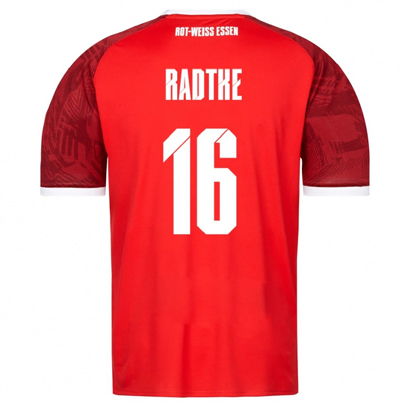 Danxen Herren Tim Radtke #16 Rot Burgunder Weiß Auswärtstrikot Trikot 2025/26 T-Shirt Österreich