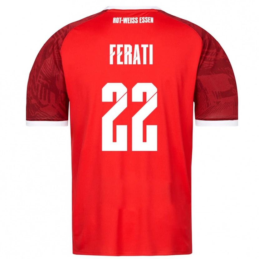 Danxen Herren Larson Ferati #22 Rot Burgunder Weiß Auswärtstrikot Trikot 2025/26 T-Shirt Österreich