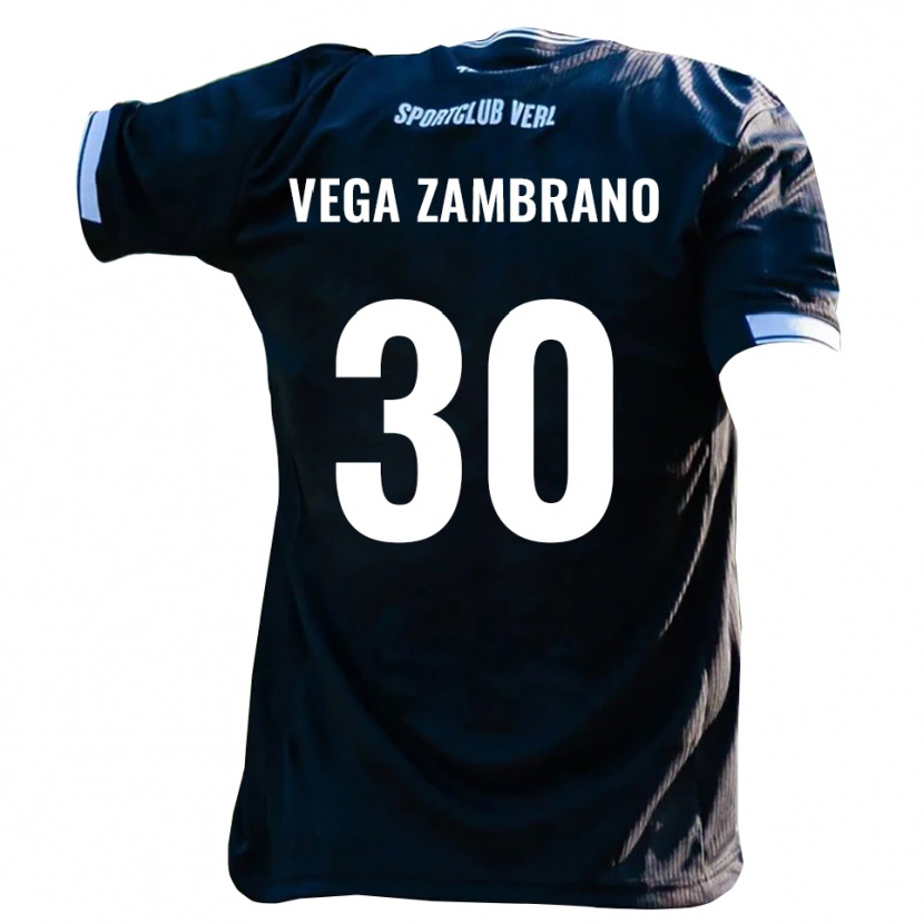 Danxen Herren Lian Vega Zambrano #30 Schwarz Weiß Auswärtstrikot Trikot 2025/26 T-Shirt Österreich