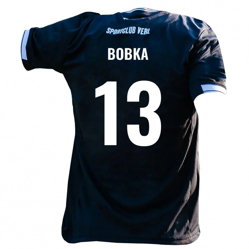 Danxen Herren Matti Bobka #13 Schwarz Weiß Auswärtstrikot Trikot 2025/26 T-Shirt Österreich