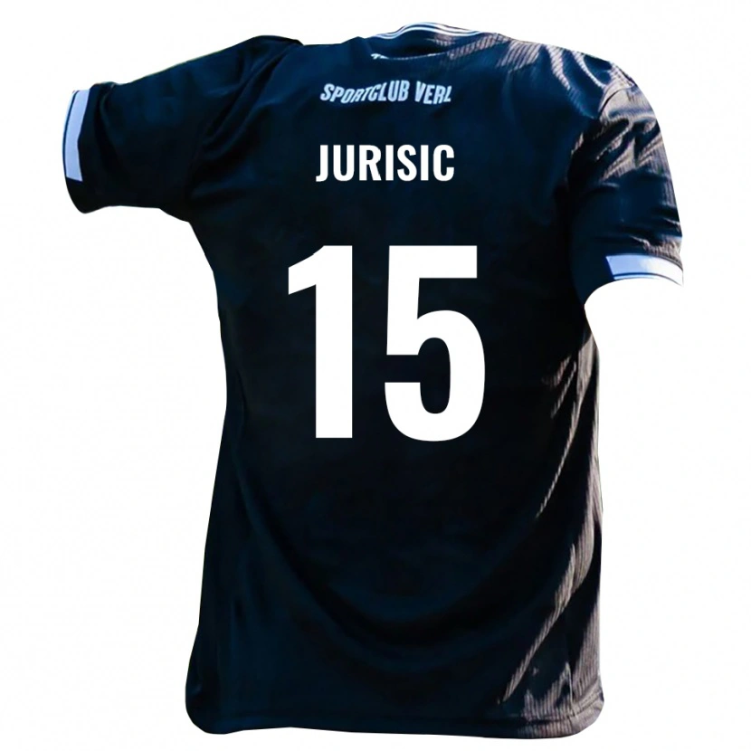 Danxen Herren Fabian Jurisic #15 Schwarz Weiß Auswärtstrikot Trikot 2025/26 T-Shirt Österreich
