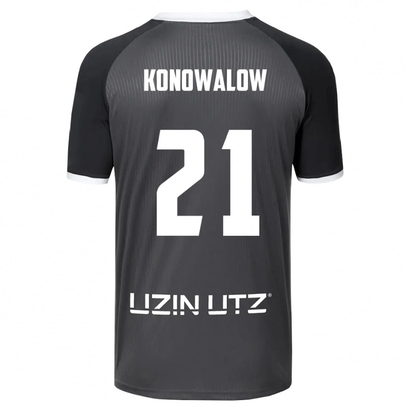 Danxen Herren Stefan Konowalow #21 Grau Weiß Auswärtstrikot Trikot 2025/26 T-Shirt Österreich