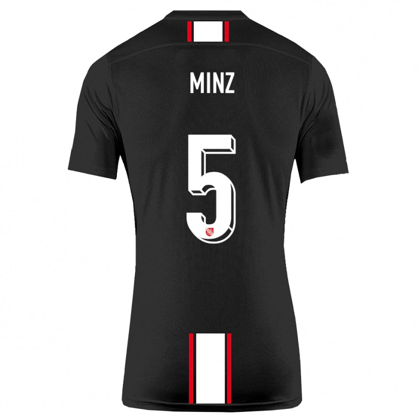 Danxen Herren Dominic Minz #5 Schwarz Weiß Auswärtstrikot Trikot 2025/26 T-Shirt Österreich