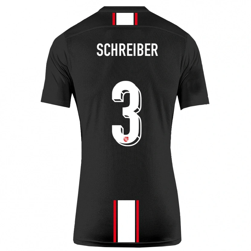 Danxen Herren David Schreiber #3 Schwarz Weiß Auswärtstrikot Trikot 2025/26 T-Shirt Österreich