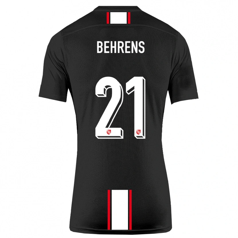 Danxen Herren Irichad Behrens #21 Schwarz Weiß Auswärtstrikot Trikot 2025/26 T-Shirt Österreich