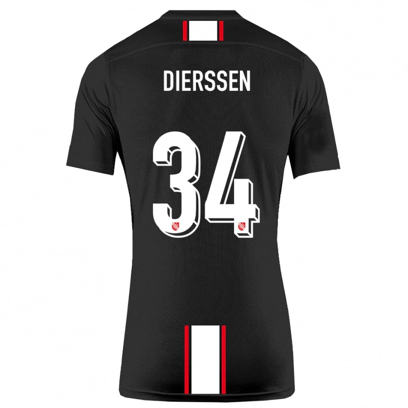 Danxen Herren Tim Dierßen #34 Schwarz Weiß Auswärtstrikot Trikot 2025/26 T-Shirt Österreich