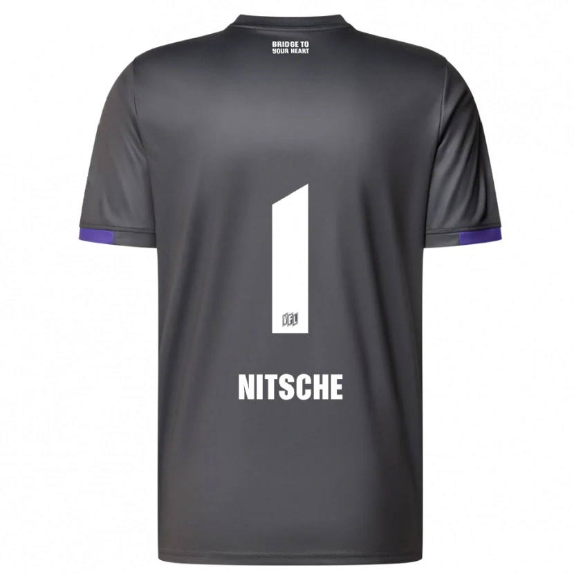 Danxen Herren Till Nitsche #1 Grau Lila Auswärtstrikot Trikot 2025/26 T-Shirt Österreich