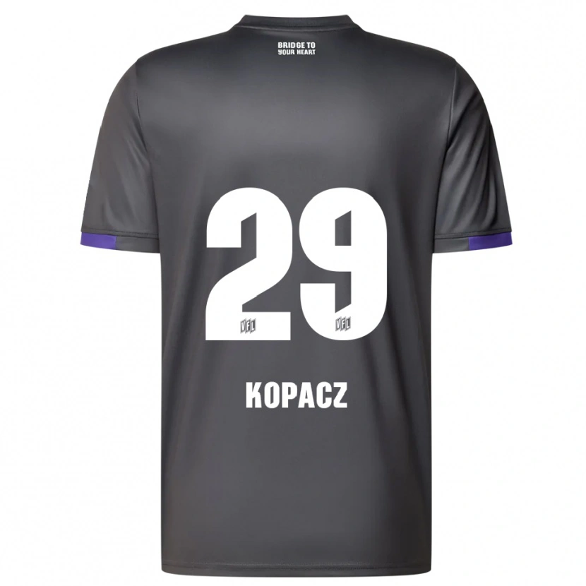 Danxen Herren David Kopacz #29 Grau Lila Auswärtstrikot Trikot 2025/26 T-Shirt Österreich