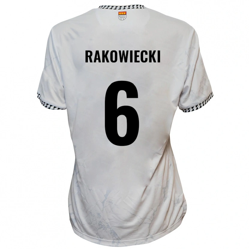 Danxen Herren Keny Rakowiecki #6 Weiß Schwarz Auswärtstrikot Trikot 2025/26 T-Shirt Österreich