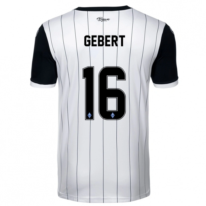 Danxen Herren Nevio Gebert #16 Weiß Schwarz Auswärtstrikot Trikot 2025/26 T-Shirt Österreich