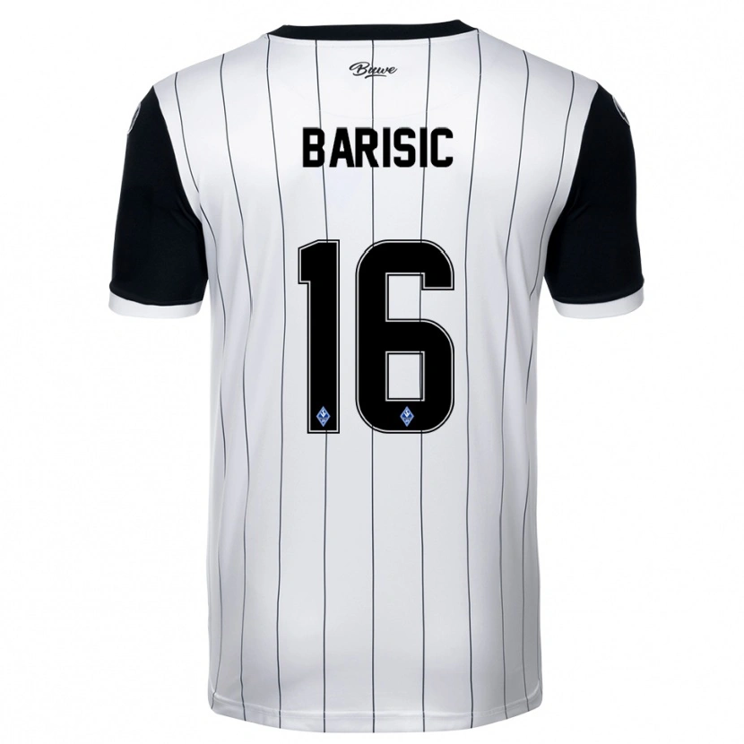 Danxen Herren Diego Barisic #16 Weiß Schwarz Auswärtstrikot Trikot 2025/26 T-Shirt Österreich